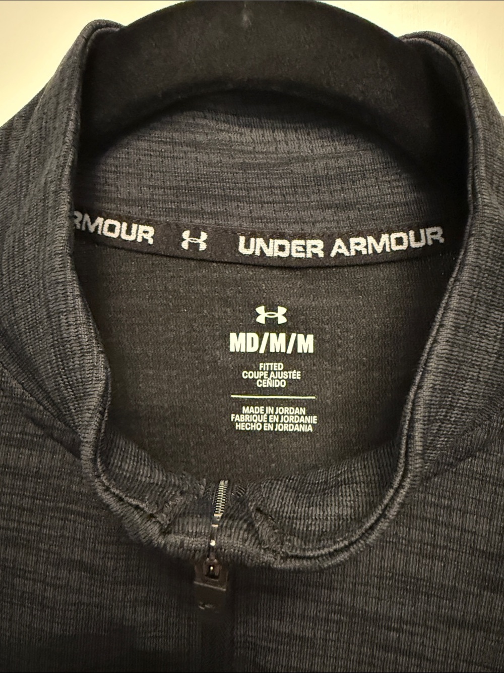 Under Armour Men's Dark Gray Heather Quarter-Zip Pullover - Picture 2 of 3